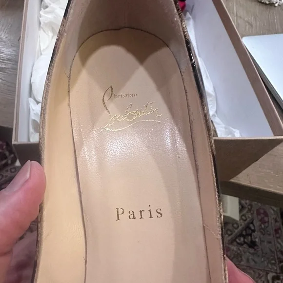 Christian Louboutin Leopard Print Heels with Red Soles - Picture 3 of 6